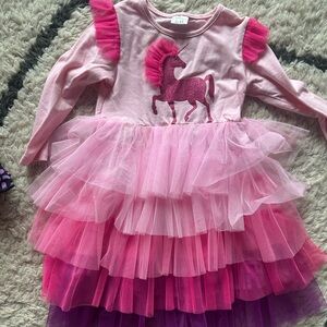 Pink and Purple Unicorn Tutu Dress for Kids